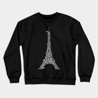 Eiffel Tower in Paris, France Maze & Labyrinth Crewneck Sweatshirt